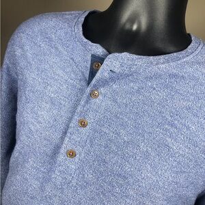 UNTUCKit Heathered Blue Henley Shirt Men’s XL